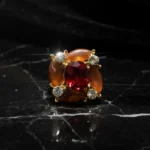 Angelic White Rose & Cat's Eye Adjustable Ring - Image 6