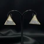 Urban Couture Marble-Textured Geometric Earrings