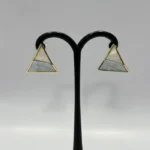 Urban Couture Marble-Textured Geometric Earrings - Image 4