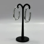 Exclusive High-Society Marble & Crystal Frame Earrings - Image 3