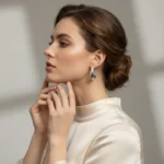 Grand High-End Marble Statement Dangler Earrings