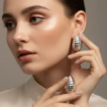 Artisanal Geometric Glitter-Inlay Statement