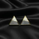 Urban Couture Marble-Textured Geometric Earrings - Image 6