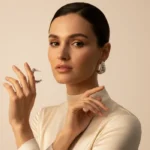 Artisanal Geometric Glitter-Inlay Statement - Image 7