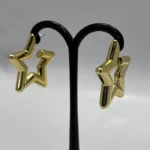 Luxe Geometric Architectural Marble & Pearl Earrings - Image 2