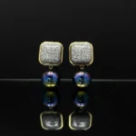 Cracked Resin & Iridescent Statement Earrings - Image 2