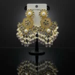 Signature Luxury Premium Pearl-Hoop Statement Drops - Image 3