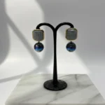 Cracked Resin & Iridescent Statement Earrings - Image 3