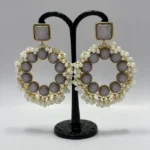 Luxury Pearl & Stone Studded Premium Drop Earring - Image 3