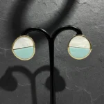 Elite Marble-Inlay Statement Earrings – Heritage Series - Image 5