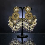 Signature Luxury Premium Pearl-Hoop Statement Drops - Image 4