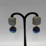 Cracked Resin & Iridescent Statement Earrings - Image 4