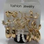 Gold & Light Purple Resin Triangle Stud Earrings - Image 6