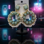Luxury Pearl & Stone Studded Premium Drop Earring - Image 6