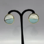 Elite Marble-Inlay Statement Earrings – Heritage Series - Image 2