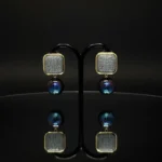 Cracked Resin & Iridescent Statement Earrings - Image 6