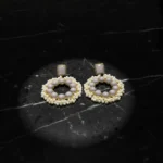 Luxury Pearl & Stone Studded Premium Drop Earring - Image 2