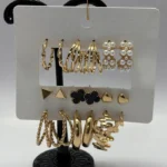 Gold Studs & Huggie Hoop Earrings - Image 5