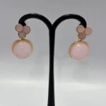 Pastel Pink Statement Dangle Earrings for Wedding - Image 6
