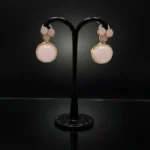Pastel Pink Statement Dangle Earrings for Wedding - Image 7