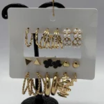 Gold Studs & Huggie Hoop Earrings