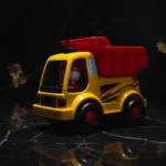 Construction Series Friction Powered Dump Truck Toy for Kids - Vibrant Yellow & Red Design - Image 2