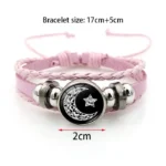 【Hot demand】Simple Luminous Sun Moon Leather Handmade Weaved Couple Bracelets Jewelry Women Men For Lovers Valentine's Festival Gift - Image 8