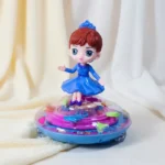 Musical Rotating Dancing Princess Doll Toy with 3D Lights and Sound for Kids