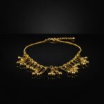Dainty Gold Plated Chain Necklace with Textured Charms & Beads - Image 2