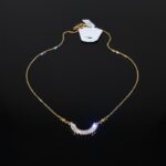 Elegant Gold Chain Necklace with Crystal Pendant - Image 3