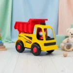 Construction Series Friction Powered Dump Truck Toy for Kids - Vibrant Yellow & Red Design - Image 3