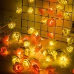 Rose Little lights Flash string lights Bedroom Decoration Flower Lights Party Wedding room Romance Light string 80 LED - Image 3