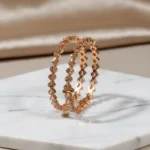 Star Design Gold Plated Bracelet Set for Women