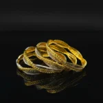 Elegant Gold Plated Bangle Set for Women | Intricate Design Jewelry - Image 3