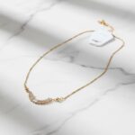 Elegant Gold Chain Necklace with Crystal Pendant - Image 5