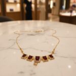 Stunning Red Stone & Gold Tone Statement Necklace - Image 6