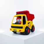 Construction Series Friction Powered Dump Truck Toy for Kids - Vibrant Yellow & Red Design - Image 5