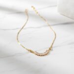 Elegant Gold Chain Necklace with Crystal Pendant - Image 2
