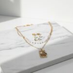 Elegant Layered Butterfly Necklace & Earring Set for Women - Gold Plated Fashion Jewelry - Image 2