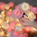 Rose Little lights Flash string lights Bedroom Decoration Flower Lights Party Wedding room Romance Light string 80 LED - Image 6