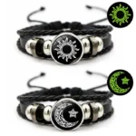 【Hot demand】Simple Luminous Sun Moon Leather Handmade Weaved Couple Bracelets Jewelry Women Men For Lovers Valentine's Festival Gift - Image 5