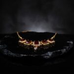 Stunning Red Stone & Gold Tone Statement Necklace - Image 7