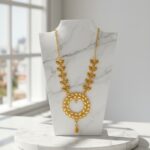 Gold Plated Leaf Design Pendant Necklace with Chain - Image 5