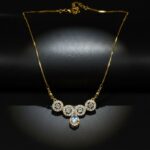 Elegant Gold Plated Cubic Zirconia Necklace Pendant for Women | Fashion Jewelry Gift