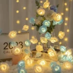 Rose Little lights Flash string lights Bedroom Decoration Flower Lights Party Wedding room Romance Light string 80 LED - Image 7