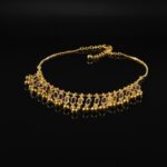 Dainty Gold Plated Chain Necklace with Textured Charms & Beads - Image 6