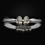 Trending Indian Oxidized Silver Choker Necklace Set with Earrings for Women  - Image 6