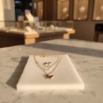 Elegant Layered Pearl Necklace & Earring Set - Flower Pendant & Heart Studs - Image 7