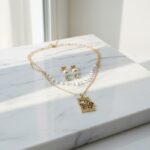 Elegant Layered Butterfly Necklace & Earring Set for Women - Gold Plated Fashion Jewelry - Image 7