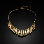 Dainty Gold Plated Chain Necklace with Textured Charms & Beads